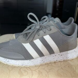 Adidas Womens Gray and White Sneakers